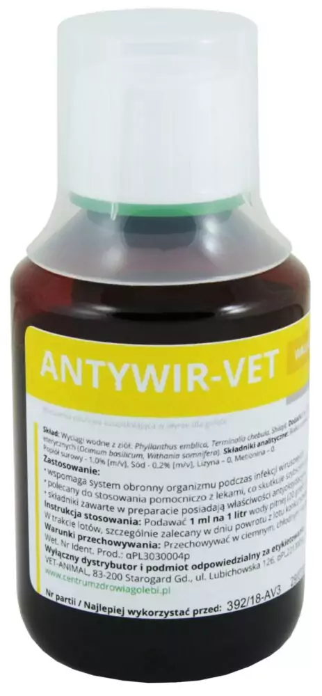 ANTYWIR-VET 125 ml | Suplementy i artykuły dla gołębi | Sklep online dla hodowców E-hoduj.pl