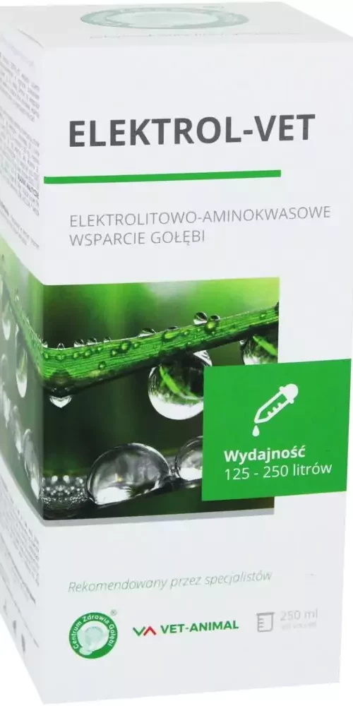 ELEKTROL-VET 250 ml | Suplementy i artykuły dla gołębi | Sklep online dla hodowców E-hoduj.pl