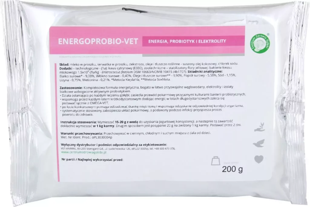 ENERGOPROBIO-VET 200 g | Suplementy i artykuły dla gołębi | Sklep online dla hodowców E-hoduj.pl