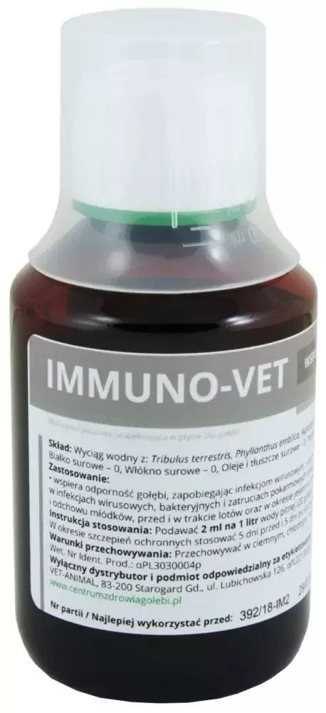 IMMUNO-VET 125 ml | Suplementy i artykuły dla gołębi | Sklep online dla hodowców E-hoduj.pl