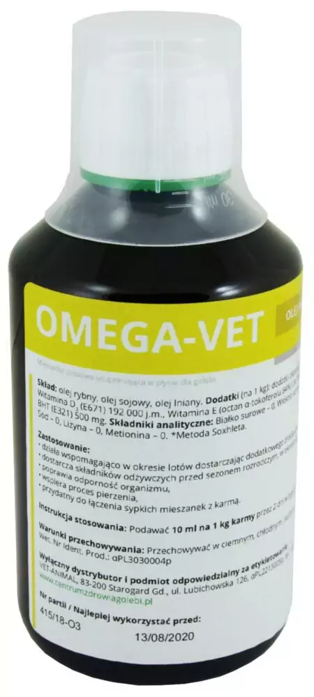 OMEGA-VET 200 ml | Suplementy i artykuły dla gołębi | Sklep online dla hodowców E-hoduj.pl