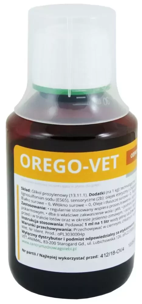 OREGO-VET 125 ml | Suplementy i artykuły dla gołębi | Sklep online dla hodowców E-hoduj.pl