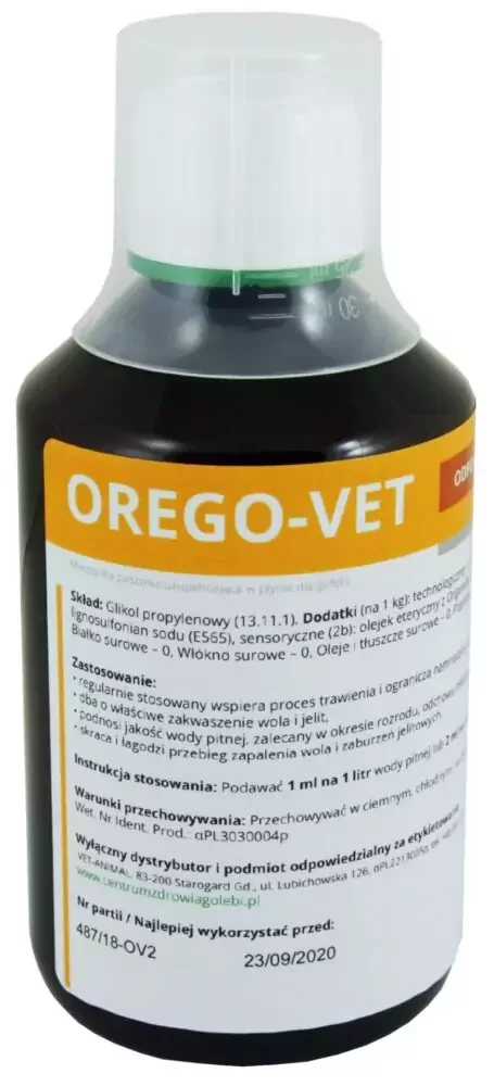 OREGO-VET 250 ml | Suplementy i artykuły dla gołębi | Sklep online dla hodowców E-hoduj.pl