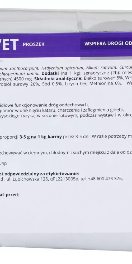 PULMO-VET PROSZEK 200 g | Suplementy i artykuły dla gołębi | Sklep online dla hodowców E-hoduj.pl