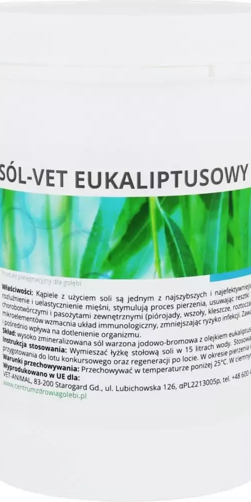 SÓL-VET EUKALIPTUSOWY 650 g | Suplementy i artykuły dla gołębi | Sklep online dla hodowców E-hoduj.pl