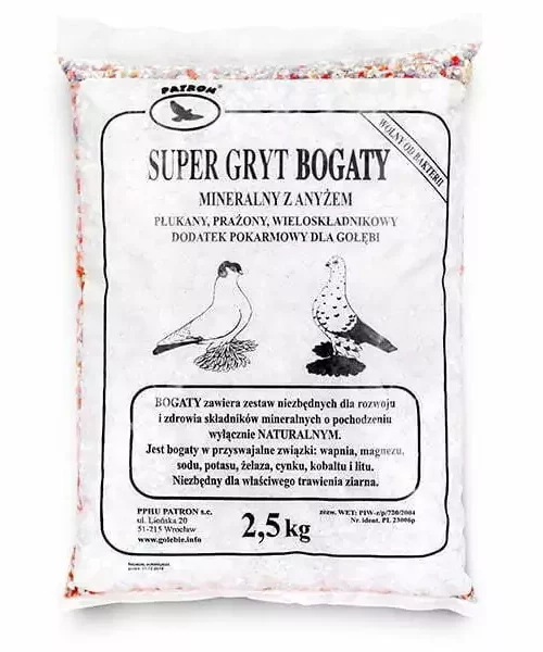 SUPER GRYT BOGATY 2,5KG | Suplementy i artykuły dla gołębi | Sklep online dla hodowców E-hoduj.pl